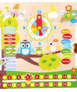 Mit dieser stabilen Lernspielzeug aus Holz lernen Kinder wie sich ein Jahr entwickelt, Lerntafel Das Jahr, ein Dauerkalender von Legler small foot...