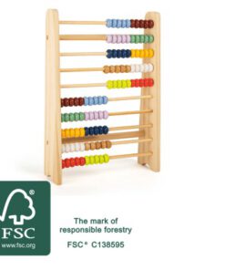 Rechenschieber „Educate“, Lernhilfe für die Grundschule, ein Klassiker aus zertifiziertem Holz, ein tolles Geschenk für Schulkinder, Legler small foot...