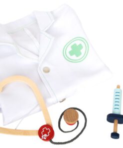 Komplett-Spielset mit Arztkittel und medizinischem Equipment, Outfit für kleine Mediziner und Nachwuchspfleger, ein Legler small foot Markenprodukt...