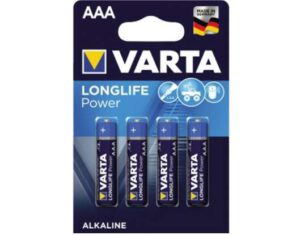 Die leistungsfähigste der VARTA Batterien, VARTA LONGLIFE Power, Batterie Micro AAA, high energy Alkaline, 4er Pack, MHD 12. 2031, Made in Germany!