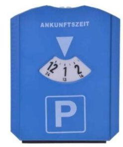 Robuster Eiskratzer mit integrierte Parkscheibe, entspricht der StVZO, Eisbrecherkante 120 mm, Farbe: blau...