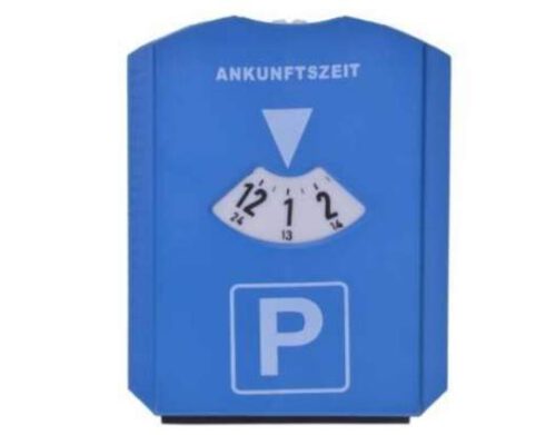 Robuster Eiskratzer mit integrierte Parkscheibe, entspricht der StVZO, Eisbrecherkante 120 mm, Farbe: blau...