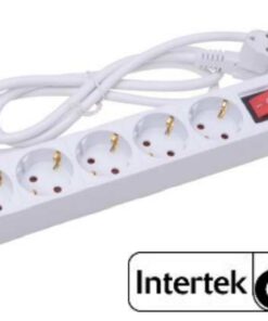 5er-Steckerleiste mit Schalter, Schuko-Steckdosen 45° gedreht, IP20 geschützt, Kindersicherung, Kabellänge 1,40 m, Intertek/GS geprüfte Markenware...