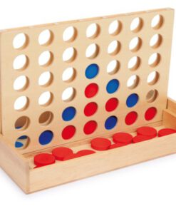 Spieleklassiker Vier Gewinnt aus stabilem Holz in großer Ausführung, dank praktischer Transportbox ideal für unterwegs, Legler small foot Markenprodukt...