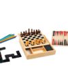 Brettspiel Klassiker unter einem Dach, 4 Spieleklassiker in 1, Domino, Schach, Mikado und Backgammon aus Holz, Markenprodukt von Legler small foot...