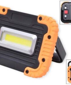 Batteriebetriebener Arbeitscheinwerfer 10W COB-LED, Heligkeit: 500 Lumen, Schwenkung vom Standfuß bis zu 180°, 4 rückseitige Magnete...