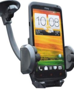 Vertrauen Sie Ihr Smartphone diesem tollen Auto Smartphone-Halter mit Saugfuß und Schwanenhals inkl. Halterung für Lüftungsgitter und selbstklebender Platte