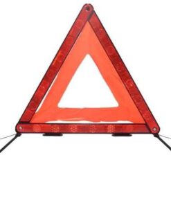 Mitführpflichtiges Warndreieck gemäß EG-Richtlinien, Prüfzeichen E13, drei rote Reflektoren, 4-Punkt-Aufstellvorrichtung Metall,, Farbe: rot...