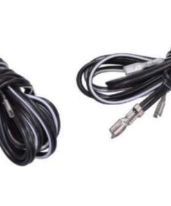 Kabel-Set für Fahrrad Scheinwerfer- und Rücklichtkabel, zweiadrig, mit Steckschuhen und Ösen, Länge Scheinwerfkabel: 80 cm, Rücklichtkabel: 200 cm..