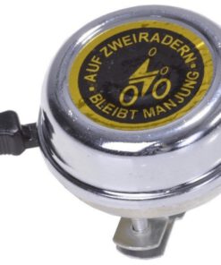 Klassische Fahrradglocke aus Chrom, Metallhalterung, Farbe: silber, Material: Stahl, Maße: Ø 55 mm, Markenware: Filmer...