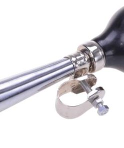 Mit dieser Einklang Ballhupe aus Chrom können Sie auf sich aufmerksam machen, verchromtes Metallgehäuse, schwarzer Gummiball, Metallhalterung...