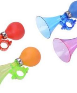 Fahrrad Ballhupe bunt, buntes Kunststoffgehäuse, bunter Gummiball, Kunststoffhalterung, Maße: Ø 70 x 150 mm, EN 71-geprüft, Farbe: gelb, rosa, blau und rot auswählbar...