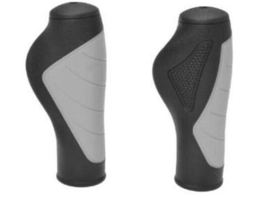 Fahrradgriffe Ergonomic Grip, ergonomische Form, stoßabsorbierend, Antirutsch-Grifflächen, Farbe: schwarz/grau, Material: TPR...