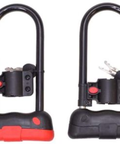 Bügel-Sicherheitsschloss Stahlbügelschloss für Fahrräder, Motorräder, Kinderwagen,130 x 210 mm, Schließzynder mit 2 Sicherheitsschlüsseln, mit Halterung...