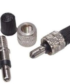Standard Fahrradventile Blitzventile Dunlop, Qualitätsblitzventile, Metallüberwurfmuttern, schwarze Kunststoff-Abdeckkappen, 2 Stück, deutsche Marke: Filmer