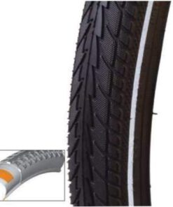 Premium Fahrradreifen / Fahrraddecke, keinen Platten mehr, mit Pannenschutz & Reflektorstreifen, hohe Laufleistung, gutes Fahrverhalten, Marke: Filmer…