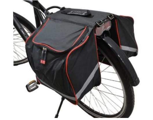Fahrrad-Doppeltasche mit Reflektorstreifen - NiMM`s MiT