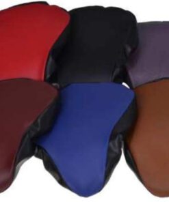 Fahrrad Satteldecke aus Kunststoff, für Tourensättel, mit Schaumstoffpolsterung, washbar bis 40°C, Farben: schwarz, blau, lila, rot, braun und dkl. rot...