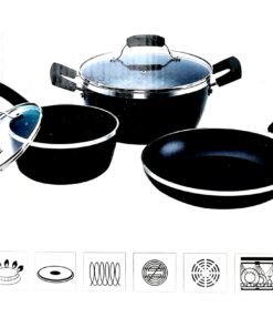Topf-Set mit Glasdeckel 5-teilig – Bild 2