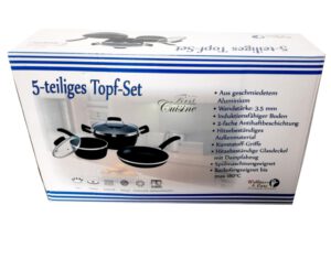 Topf-Set mit Glasdeckel 5-teilig