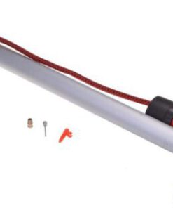 Hochleistungsfußluftpumpe, Standluftpumpe mit Manometer, aus Aluminium, für alle Fahrrad- und Autoventile + Zusatzadapter für Bälle und Aufblasartikel,...