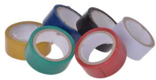 PVC-Klebeband farbig 6 Rollen à 3.5 Meter, 6 Rollen universell einsetzbar, je eine Rolle in den Farben rot, weiß, gelb, schwarz, blau, grün, Material: PVC, Maße: 3,5 Meter lang und 18 mm breit...