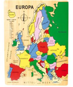Mit diesem Europa-Puzzle aus Holz wird auf spielerische Weise Europa kennengelernt, ideal für Schulkinder geeignet, Markenprodukt von Legler small foot...