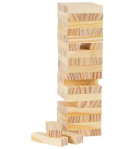 Geschicklichkeitsspiel Wackelturm 60 Teile im natürlichen Design aus robustem, hochwertigen Naturholz für langen Spielspaß, Markenprodukt Legler small foot