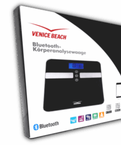 Bluetooth Körperanalyse Waage aus Glas für Gewicht, Fett, Wasser, Muskel, Knochen, Kalorien...