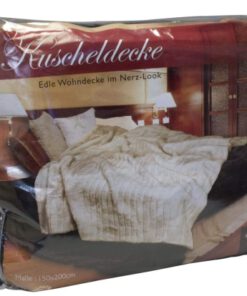 Edle weiche Decke mit herrlichem Glanz, verwendbar als Kuscheldecke, Tagesdecke, Sofadecke oder als ÜberdeckeWohndecke im Nerz-Look 150x200 cm...