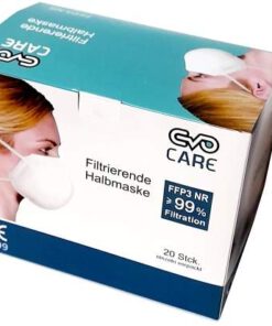 20 CE zertifizierte FFP3 Masken für Mund und Nase, Atemschutzmasken mit 99% Filtration, 5 Lagig, Kopf- u. Nackenband, EU Norm, einzeln Luftdicht verpackt...