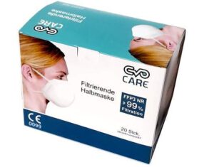 20 CE zertifizierte FFP3 Masken für Mund und Nase, Atemschutzmasken mit 99% Filtration, 5 Lagig, Kopf- u. Nackenband, EU Norm, einzeln Luftdicht verpackt...