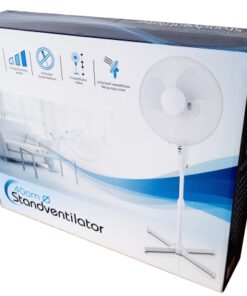 Standventilator Ventilator 40cm Ø 3 Stufen höhenverstellbar drehbar energieeffizient geprüfte Qualität CE/TÜV/GS