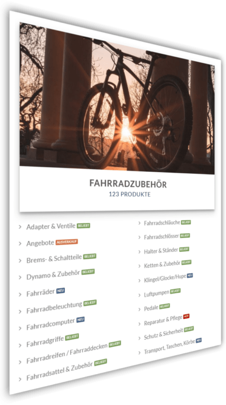 Fahrradzubehör von A bis Z, ALLES rund um das Fahrrad, gut und günstig