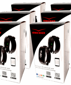Bluetooth Fitness-Armband mit Herzfrequenzmessung (Paket: 6 Stück)
